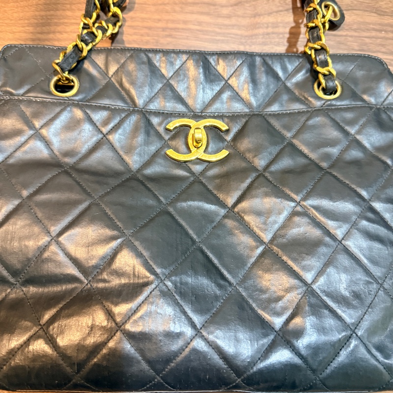 隨便甜賣chanel香奈兒24 K金 肩背托特包 很輕又好裝的實揹款-61