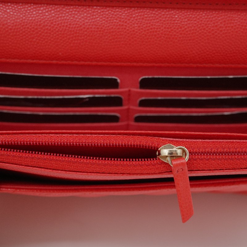 Chanel 香奈兒 經典 WOC 珊瑚紅 小牛皮 金鏈 錢包 鍊條包 肩背包-9