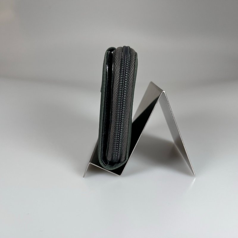 PRADA 墨綠尼龍釦式短夾-3