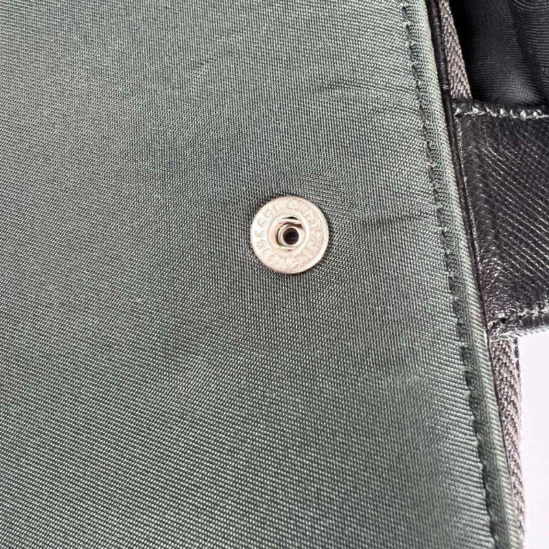 PRADA 墨綠尼龍釦式短夾-8