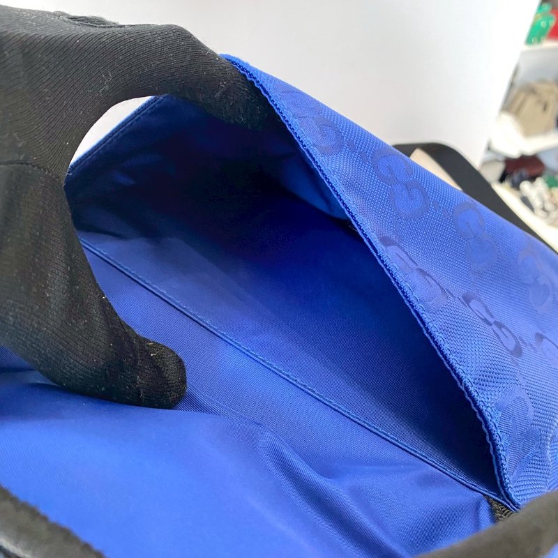 Gucci Off The Grid 寶藍色 緹花 尼龍 拉鏈 雙肩 後背包 644992-5