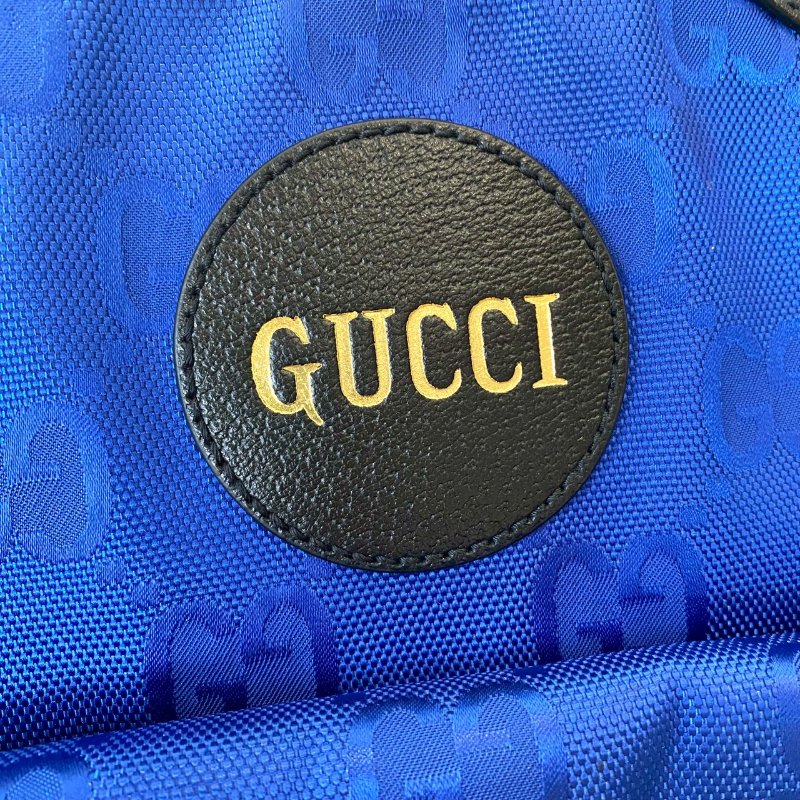 Gucci Off The Grid 寶藍色 緹花 尼龍 拉鏈 雙肩 後背包 644992-8