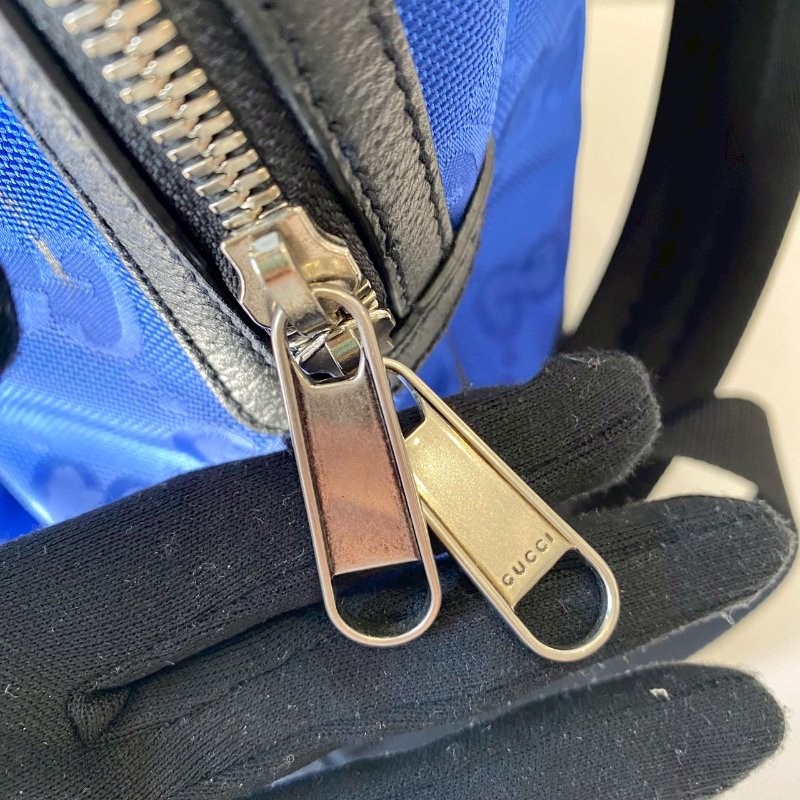 Gucci Off The Grid 寶藍色 緹花 尼龍 拉鏈 雙肩 後背包 644992-9