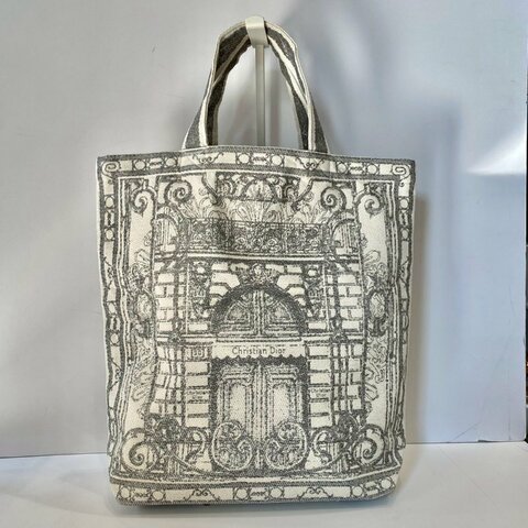 Dior VIC 限定 巴黎總店 純手工 銀蔥 手提 托特 帆布包 義大利製