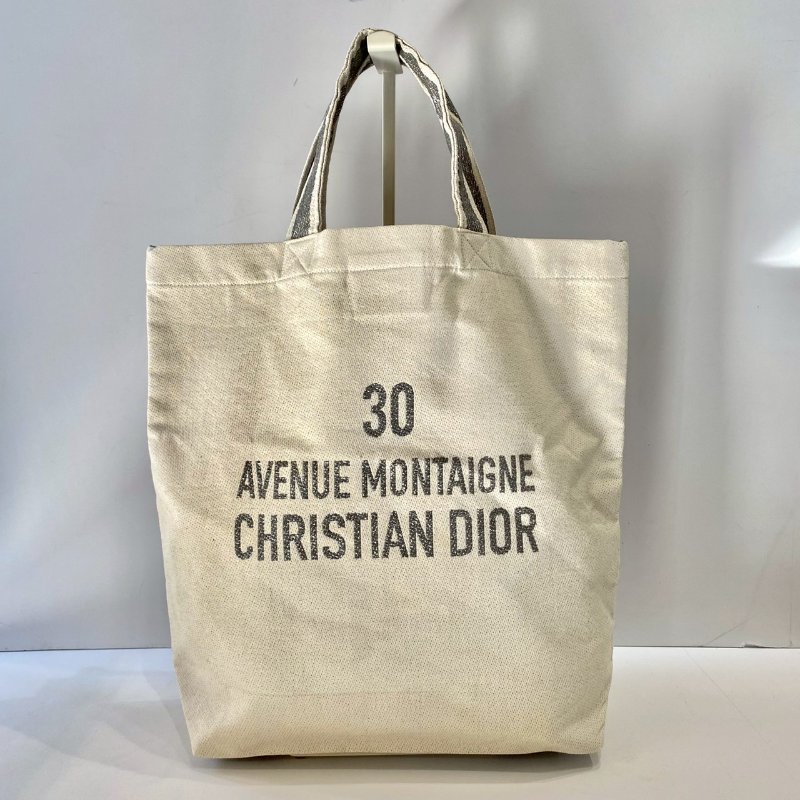 Dior VIC 限定 巴黎總店 純手工 銀蔥 手提 托特 帆布包 義大利製-1