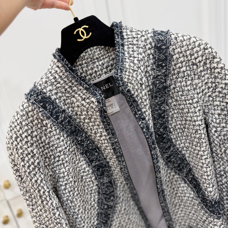 CHANEL 香奈兒 毛呢 立領 七分袖 短大衣 外套 大衣-2
