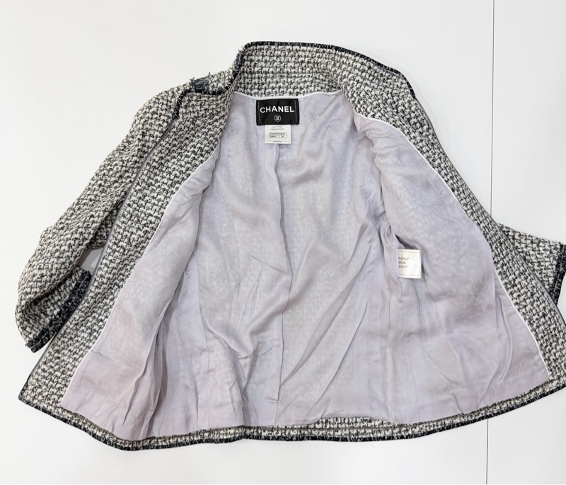 CHANEL 香奈兒 毛呢 立領 七分袖 短大衣 外套 大衣-15
