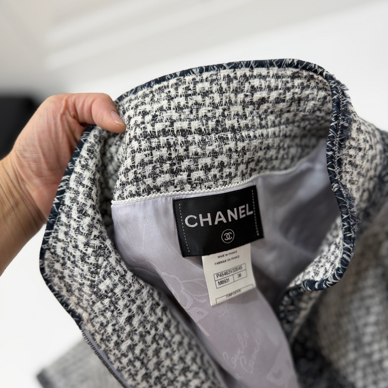 CHANEL 香奈兒 毛呢 立領 七分袖 短大衣 外套 大衣-17