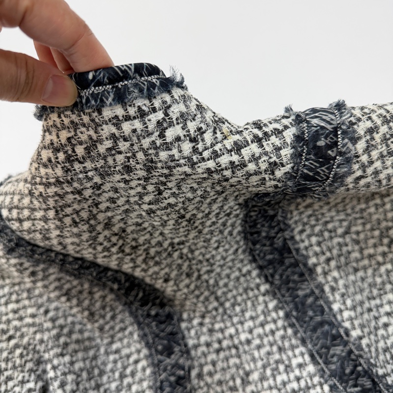 CHANEL 香奈兒 毛呢 立領 七分袖 短大衣 外套 大衣-23