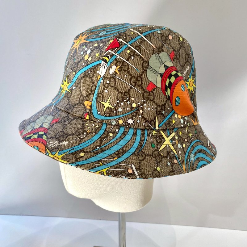Gucci x Disney 648844 絕版 唐老鴨 PVC 塗層帆布 漁夫帽 XL 60cm-1