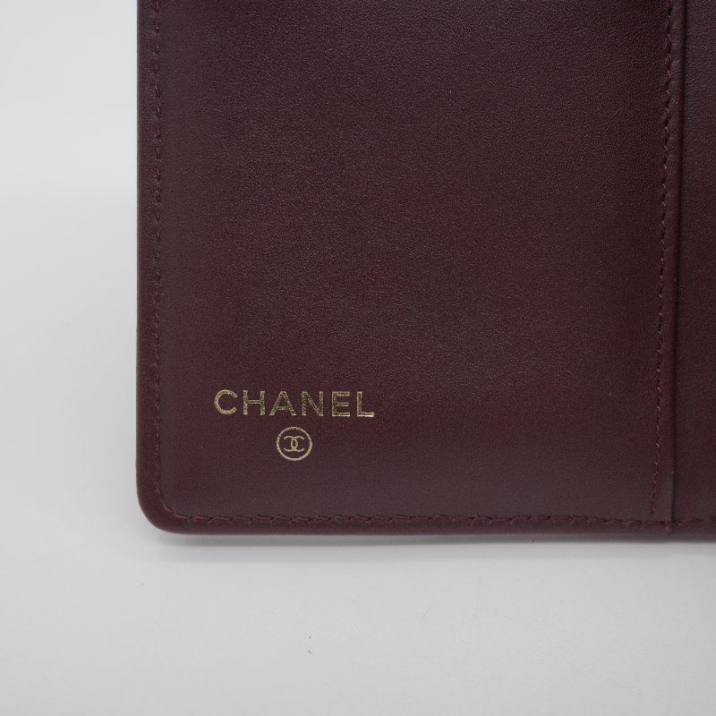 Chanel 香奈兒 經典菱格紋 黑色 魚子醬小牛皮 長夾-6