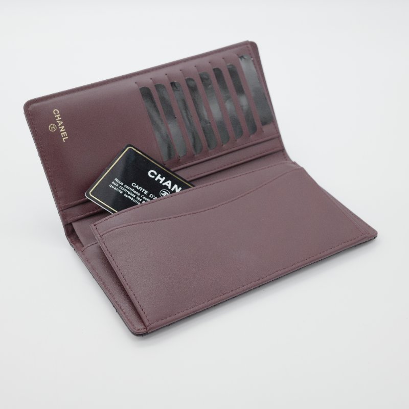 Chanel 香奈兒 經典菱格紋 黑色 魚子醬小牛皮 長夾-7