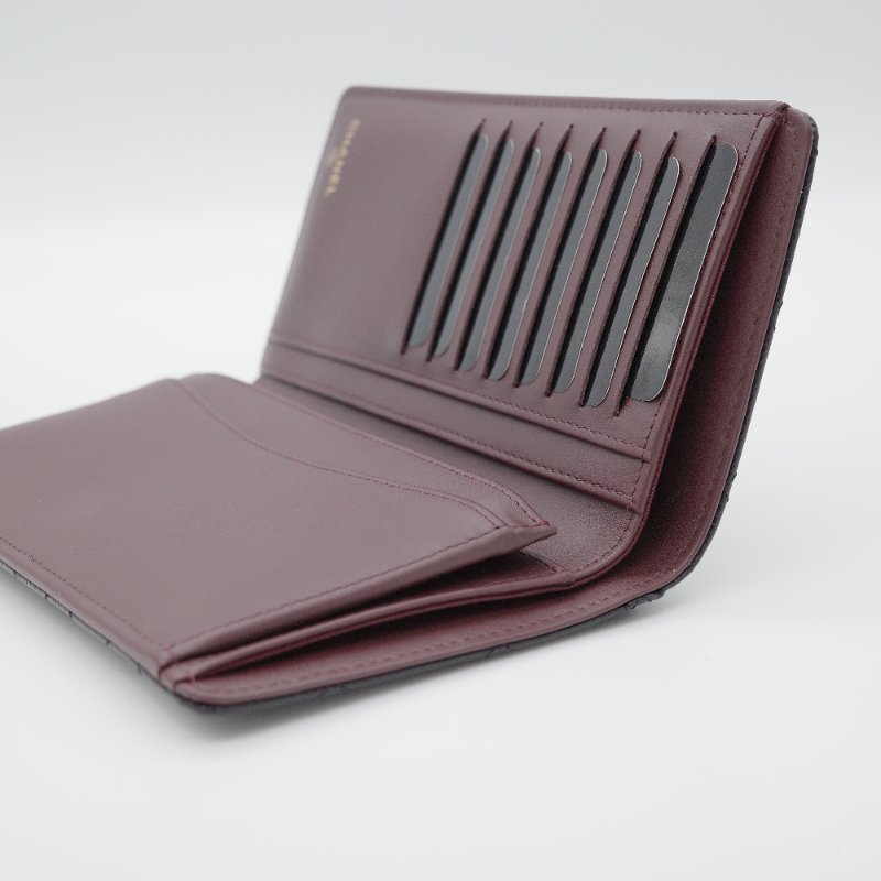 Chanel 香奈兒 經典菱格紋 黑色 魚子醬小牛皮 長夾-9