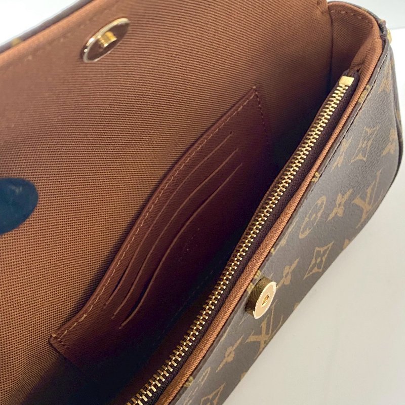 LV 新款 WALLET ON CHAIN IVY 老花 多功能 肩背 斜背 磁釦 腋下包 M81911-5