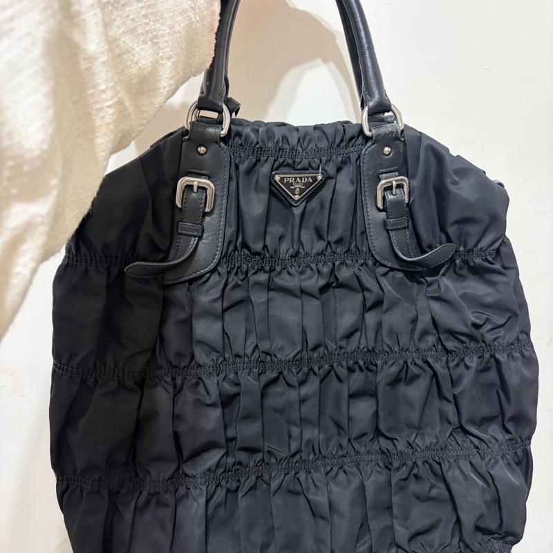 Prada Black Tessuto Gaufre尼龍包-6