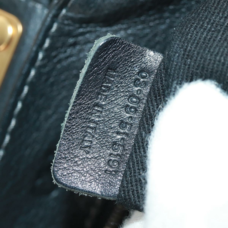 【日本直送】Chloe Paddington 手提包，黑色、金色、銀色皮革，正品，貨號 163288V-10