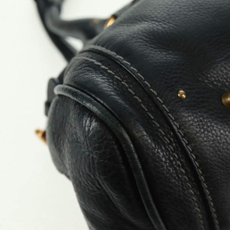 【日本直送】Chloe Paddington 手提包，黑色、金色、銀色皮革，正品，貨號 163288V-15