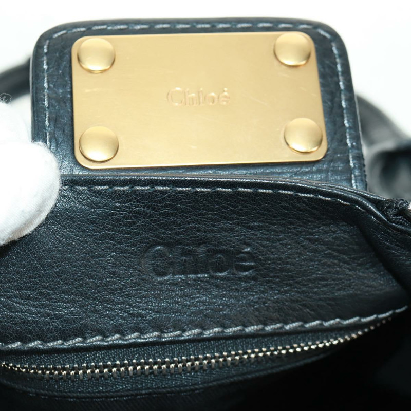 【日本直送】Chloe Paddington 手提包，黑色、金色、銀色皮革，正品，貨號 163288V-19