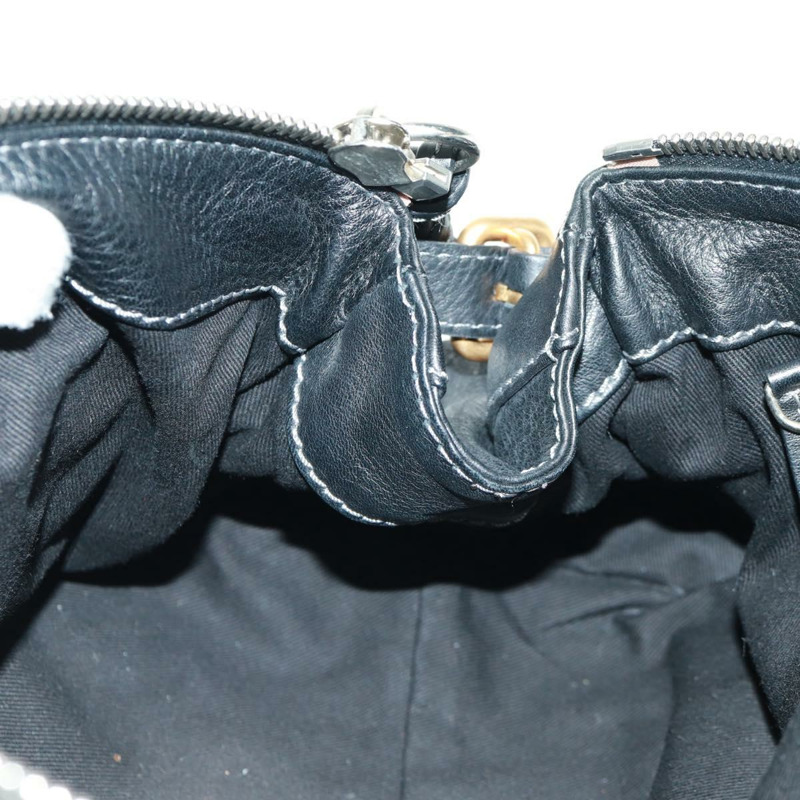 【日本直送】Chloe Paddington 手提包，黑色、金色、銀色皮革，正品，貨號 163288V-21