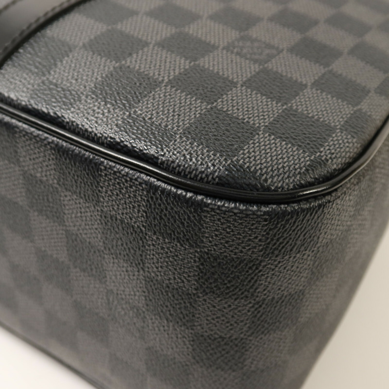 LOUIS VUITTON Damier Graphite Porto Cuman Voyage銀扣手挽肩背兩用袋-13
