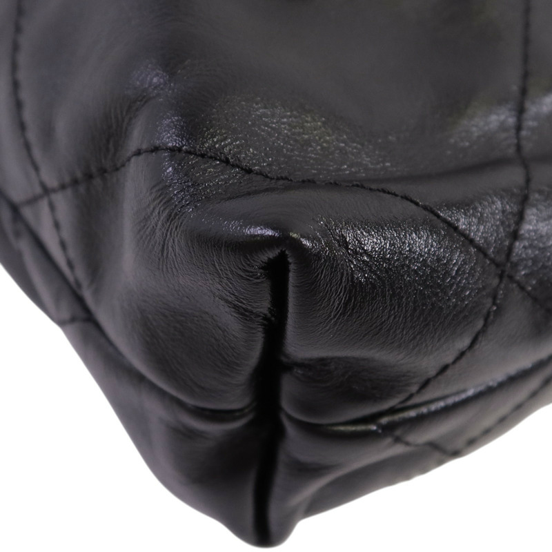 CHANEL 牛皮皮革Mini 22金扣鏈帶手挽肩背兩用袋-10