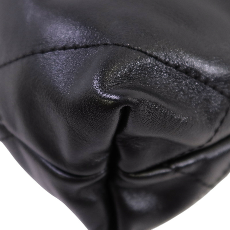 CHANEL 牛皮皮革Mini 22金扣鏈帶手挽肩背兩用袋-12