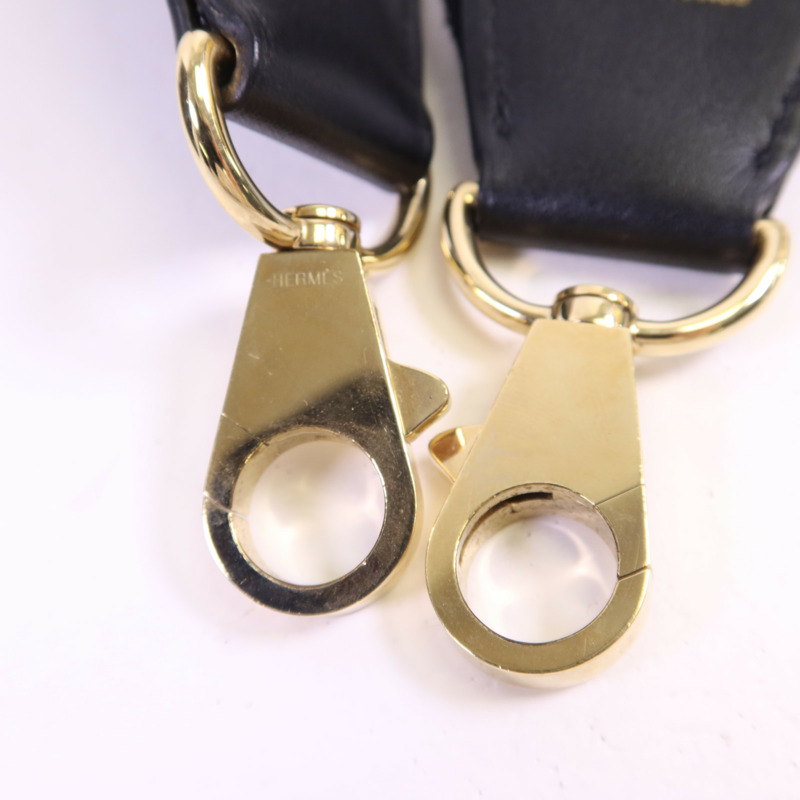 HERMES Swift皮革Tool Box 20金扣手挽肩背兩用袋Noir-8