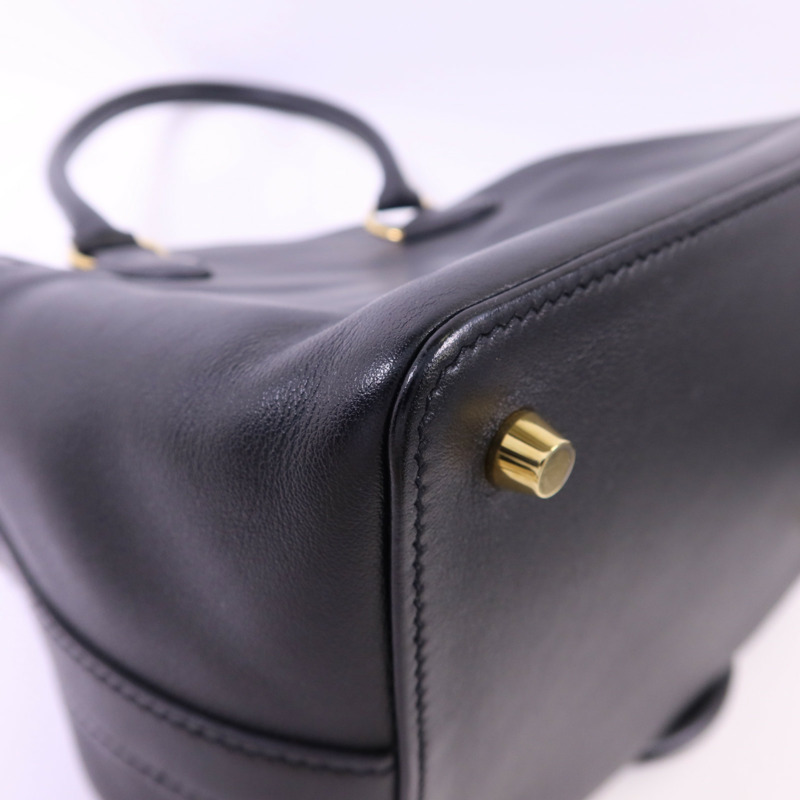 HERMES Swift皮革Tool Box 20金扣手挽肩背兩用袋Noir-14