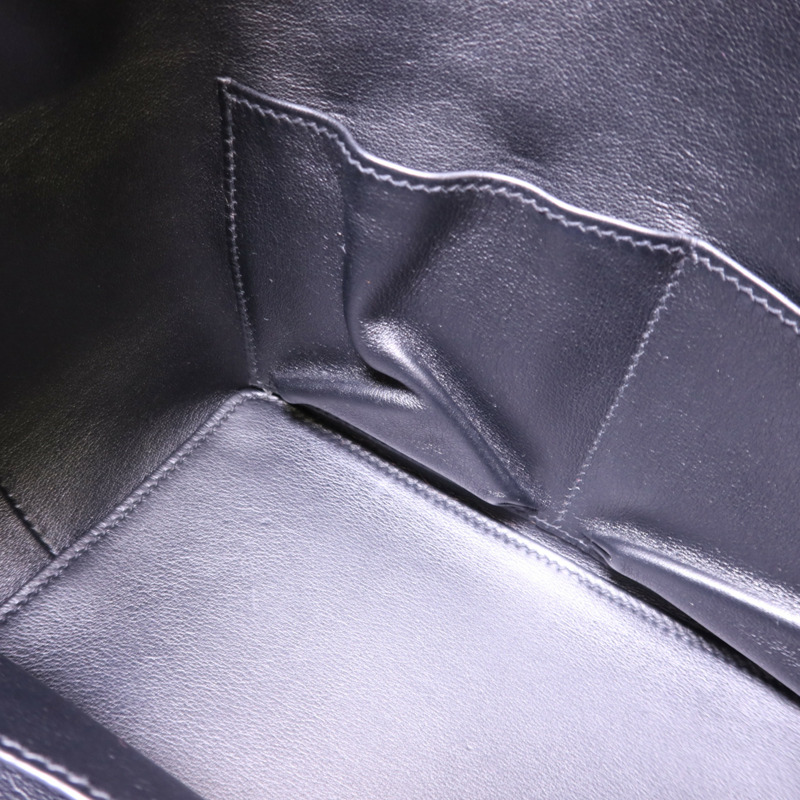 HERMES Swift皮革Tool Box 20金扣手挽肩背兩用袋Noir-16