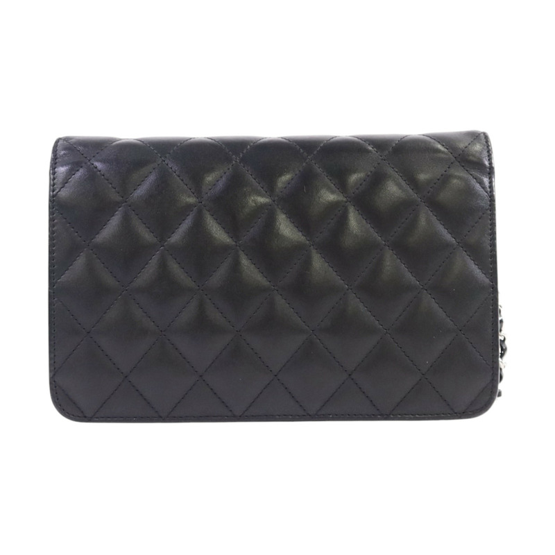 CHANEL 牛皮皮革WOC Wallet On Chain銀扣鏈帶肩背袋-1