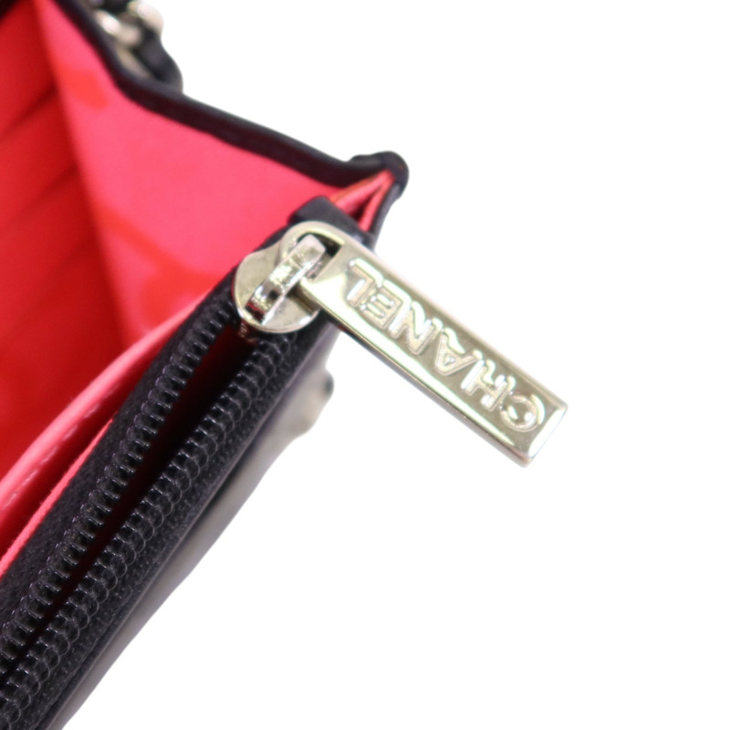 CHANEL 牛皮皮革WOC Wallet On Chain銀扣鏈帶肩背袋-15