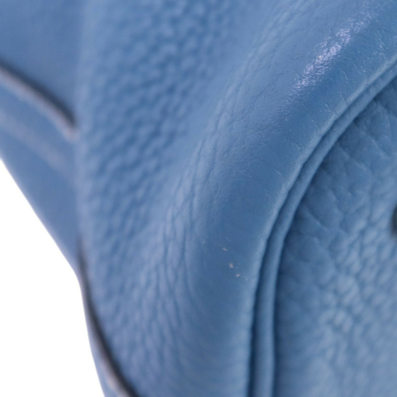 HERMES Clemence皮革Bolide 31銀扣手挽肩背兩用袋Bleu Jean-10