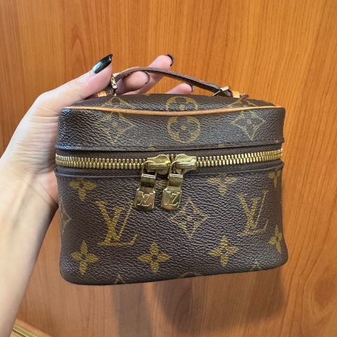 LV NiceNano 原花手提化妝包 晶片款 附D釦跟副廠背帶