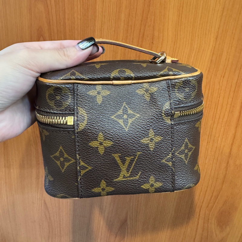 LV NiceNano 原花手提化妝包 晶片款 附D釦跟副廠背帶-1