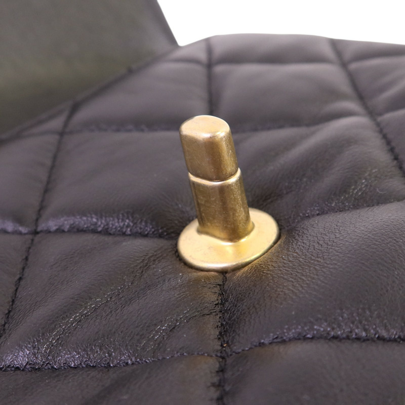 CHANEL 羊皮皮革Chain Shoulder金扣鏈帶肩背袋-15