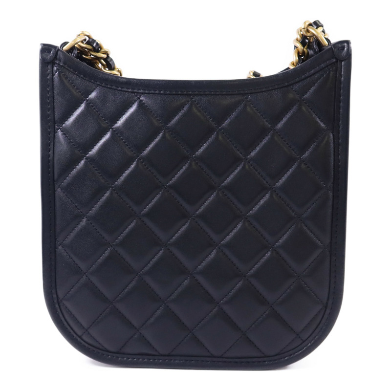 CHANEL 牛皮皮革24S Hobo金扣鏈帶手挽肩背兩用袋-1