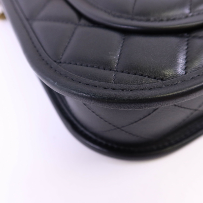 CHANEL 牛皮皮革24S Hobo金扣鏈帶手挽肩背兩用袋-12