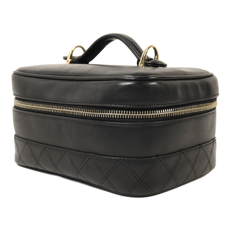 CHANEL 牛皮皮革Vintage Vanity Case金扣手挽袋-2