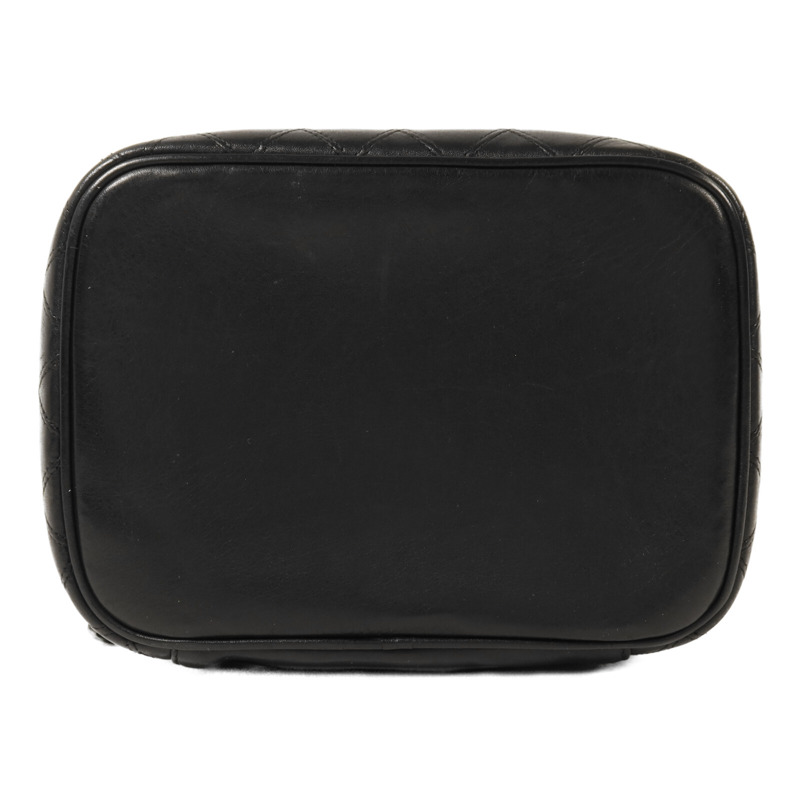 CHANEL 牛皮皮革Vintage Vanity Case金扣手挽袋-3