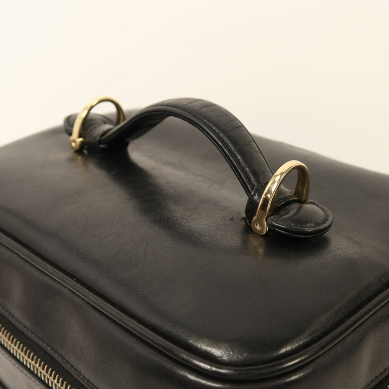 CHANEL 牛皮皮革Vintage Vanity Case金扣手挽袋-7