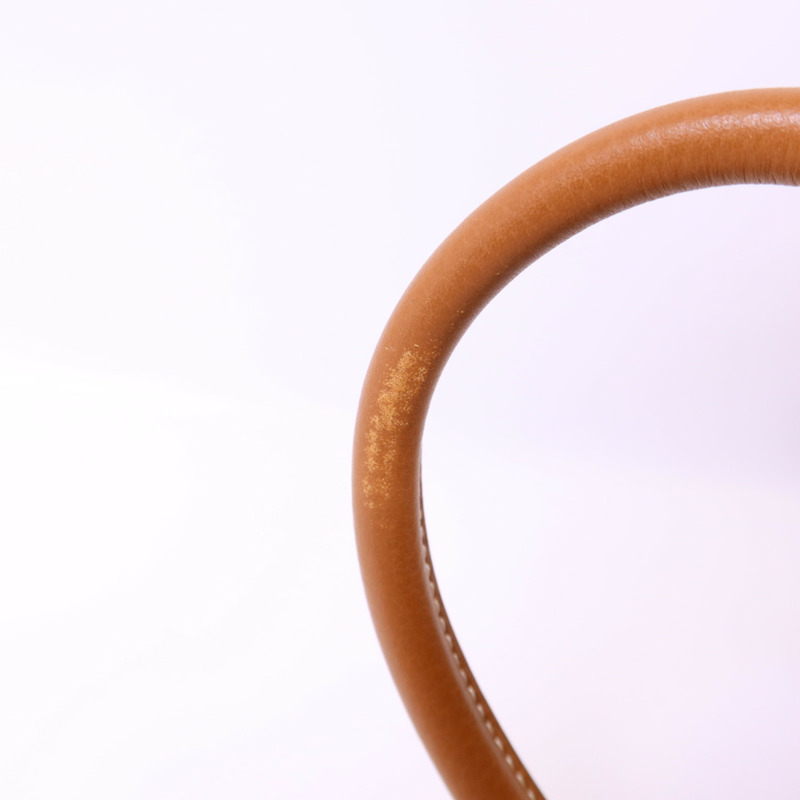 HERMES Clemence皮革Lindy 30銀扣手挽肩背兩用袋Gold-14