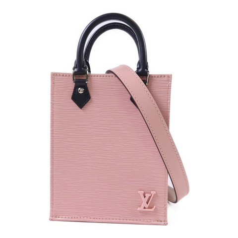 LOUIS VUITTON Epi Petit Sac Plat銀扣手挽肩背兩用袋