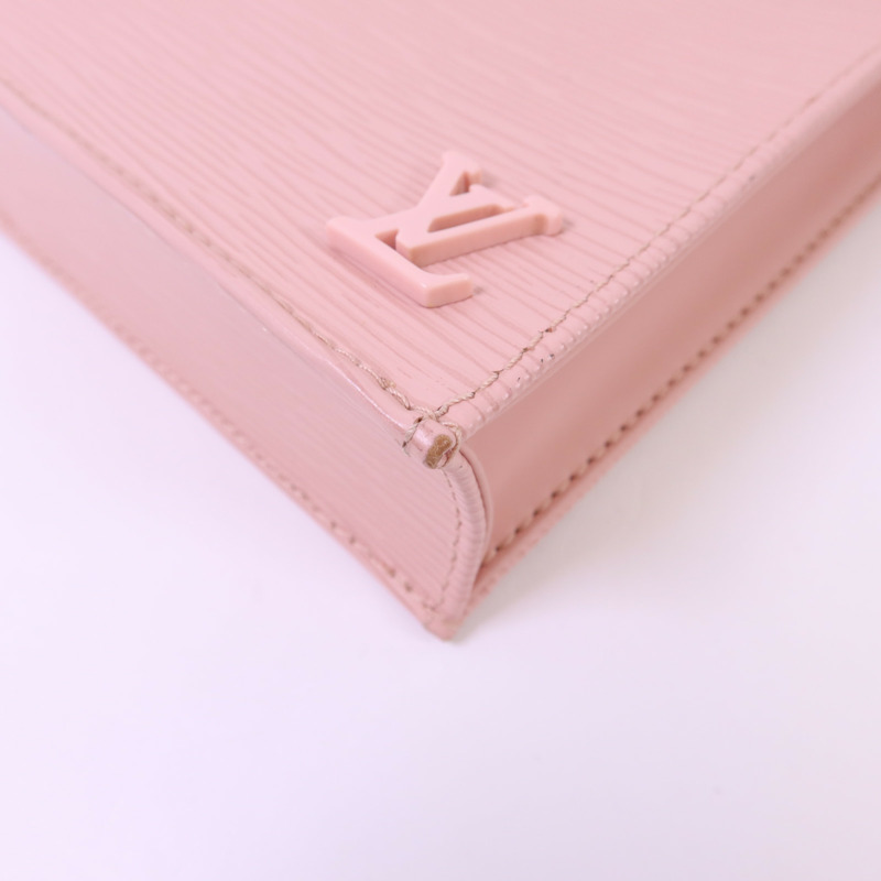 LOUIS VUITTON Epi Petit Sac Plat銀扣手挽肩背兩用袋-10