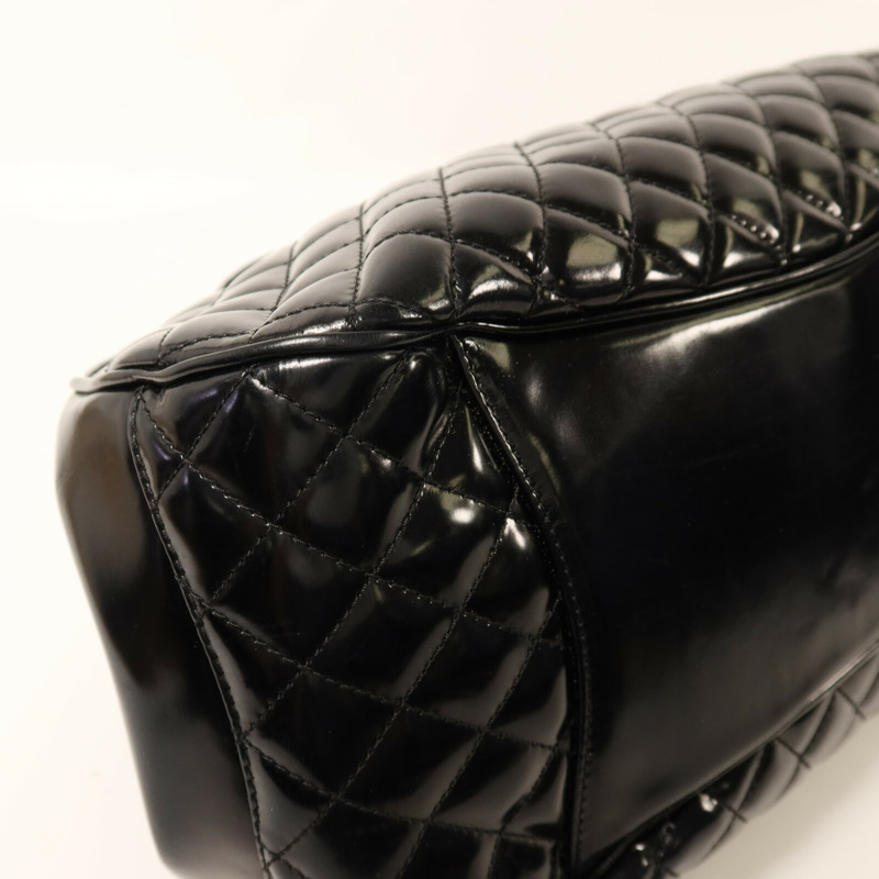 CHANEL 漆皮皮革2 way Shoulder金扣手挽肩背兩用袋  	 鏈帶-9