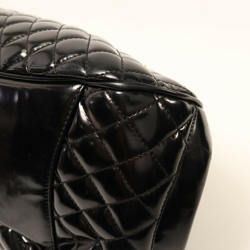 CHANEL 漆皮皮革2 way Shoulder金扣手挽肩背兩用袋  	 鏈帶-10