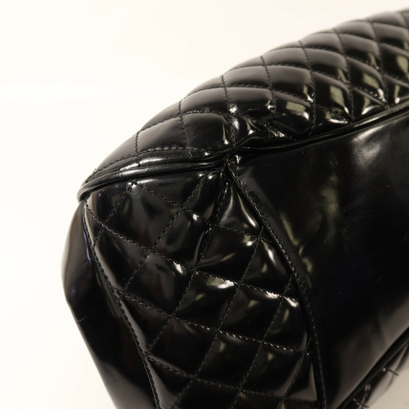 CHANEL 漆皮皮革2 way Shoulder金扣手挽肩背兩用袋  	 鏈帶-11