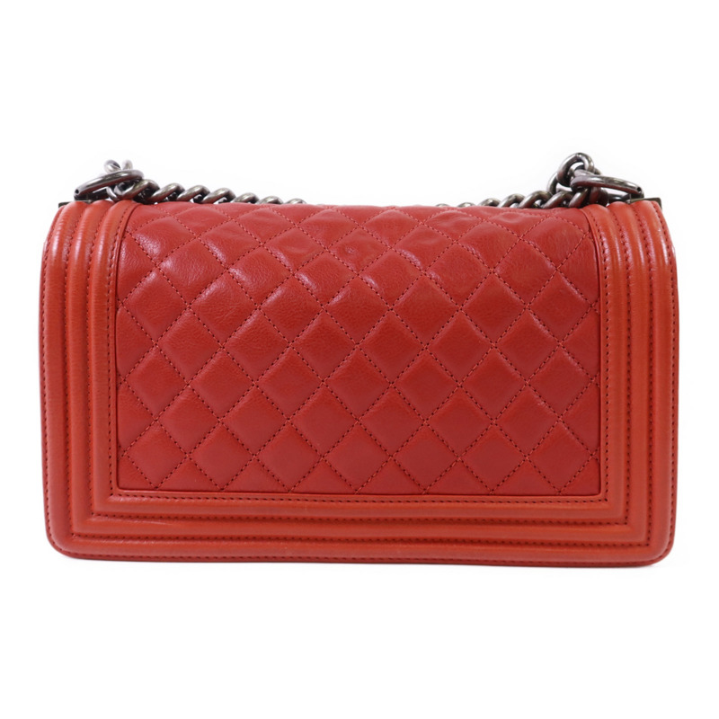 CHANEL 牛皮皮革Boy 25鏈帶肩背袋-1