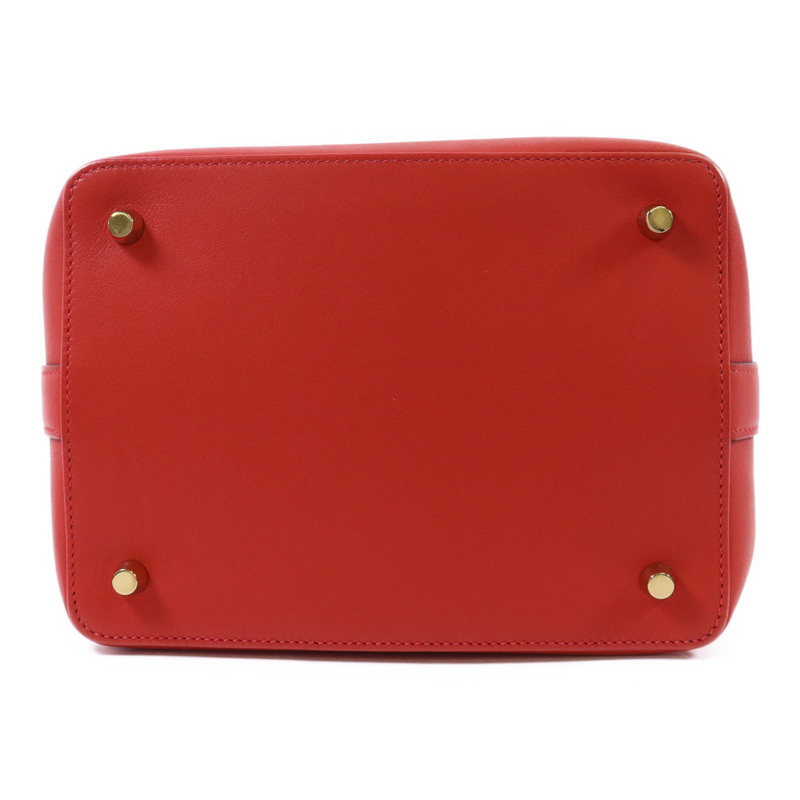 HERMES Swift皮革Tool Box 20金扣手挽肩背兩用袋Vermillon-3