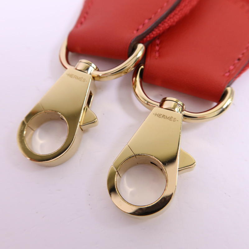 HERMES Swift皮革Tool Box 20金扣手挽肩背兩用袋Vermillon-5