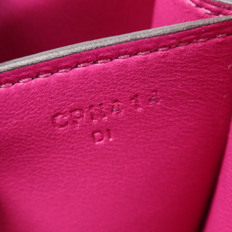 HERMES Evercolor皮革Constance 24銀扣肩背袋Rose Purple-7